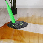 Balai serpillière à essorage rotatif – frange microfibre, sans se baisser