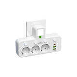 Multiprise avec interrupteur – ports USB et USB-C, protection contre les surtensions