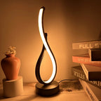 Lampe de chevet LED courbée – trois teintes et intensité réglable