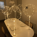 Ballon lumineux à LED transparent – lot de 5 avec guirlande blanc chaud, réutilisable