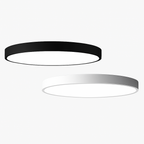 Plafonnier LED rond et extra plat – diffuseur en verre dépoli, montage semi-encastré