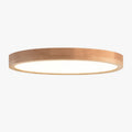 Plafonnier LED en bois – cercle au profil très fin, blanc chaud, blanc froid ou variable