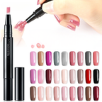 Stylo vernis gel pour nail art – pointe fine, coffret de quatre couleurs