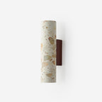 Applique murale cylindrique en terrazzo – éclairage haut et bas