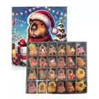 Calendrier de l'avent capybara – 24 figurines en bonnet et écharpe de Noël