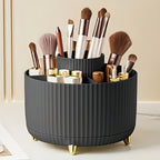 Rangement maquillage rotatif – cinq compartiments et base pivotante