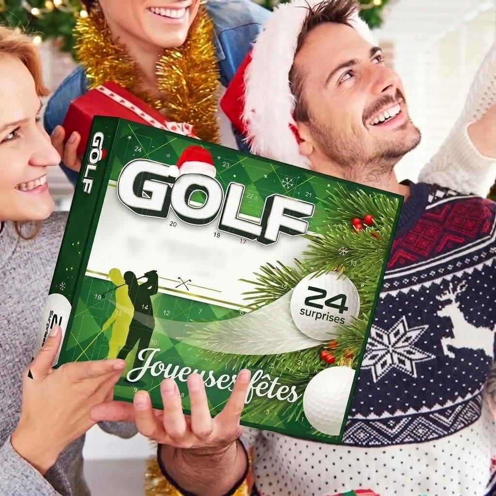 Calendrier de l'avent golf – 24 accessoires avec outil de traçage de balle