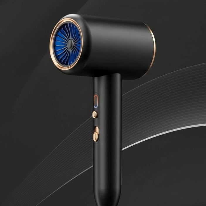 Sèche-cheveux ionique – embout concentrateur, air chaud et froid