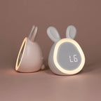 Réveil enfant en forme de lapin – veilleuse LED et alarme douce