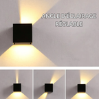Applique murale extérieure sans fil – détecteur de mouvement et faisceau réglable