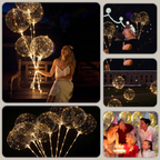 Ballon lumineux à LED transparent – lot de 5 avec guirlande blanc chaud, réutilisable