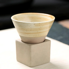 Tasses en céramique sans anse, lot de 2 – émail artisanal