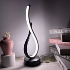 Lampe de chevet LED courbée – trois teintes et intensité réglable