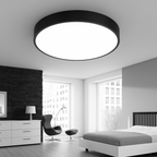 Plafonnier LED rond et extra plat – diffuseur en verre dépoli, montage semi-encastré