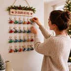 Calendrier de l'avent avions – 24 ornements en acrylique à suspendre, trois modèles