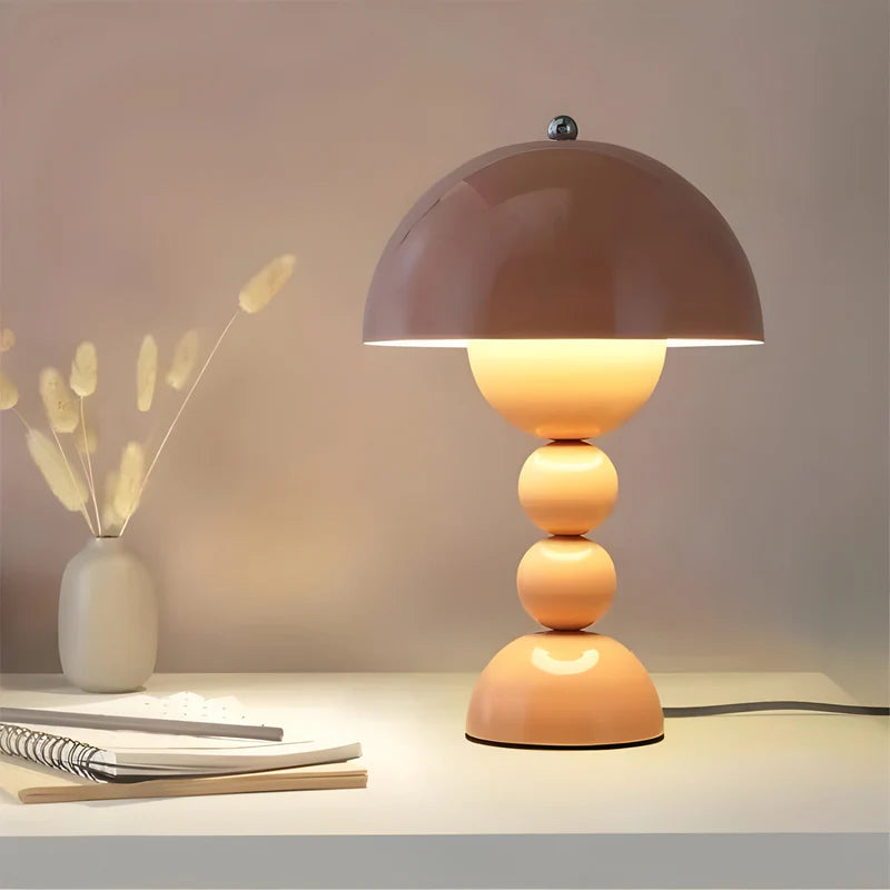 Lampe de table LED champignon – style scandinave, intensité variable