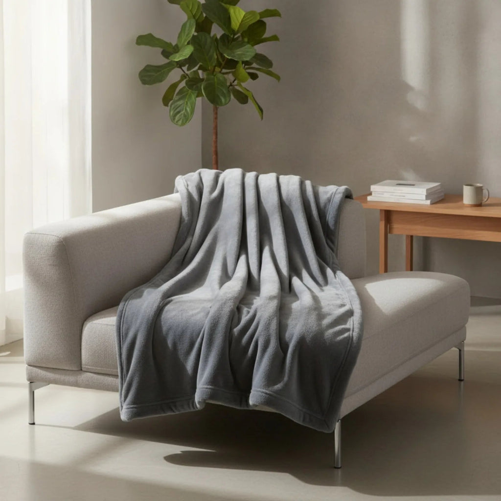 Plaid peluche ultra-doux – flanelle épaisse, canapé et lit