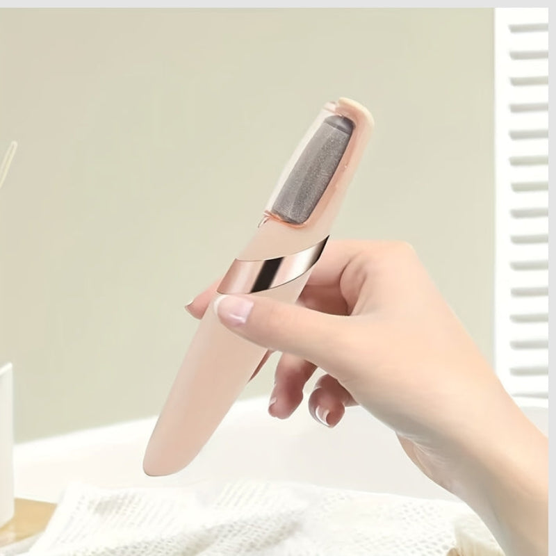 Râpe à pieds électrique rechargeable – tête rouleau, lumière LED intégrée