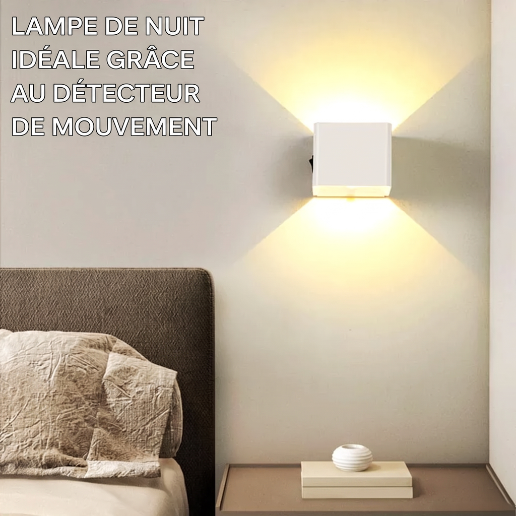 Applique murale extérieure sans fil – détecteur de mouvement et faisceau réglable