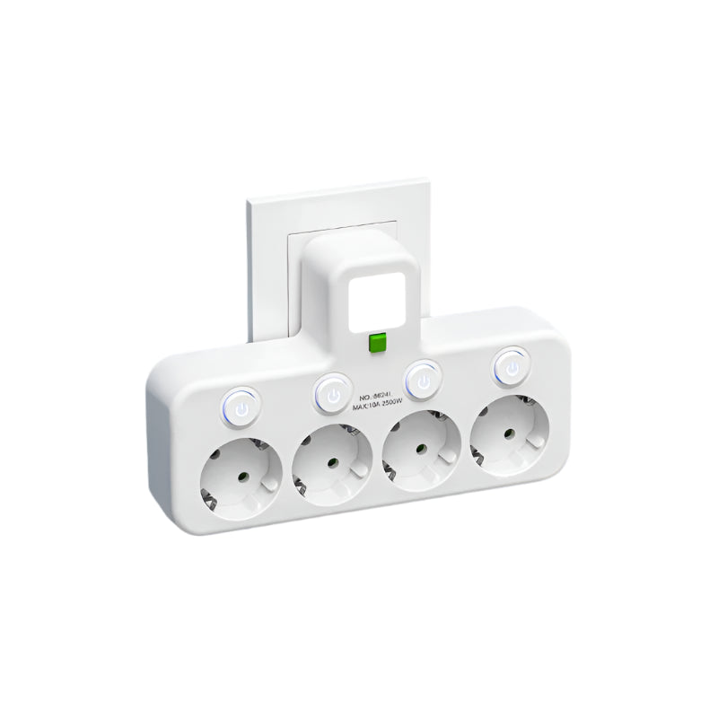 Multiprise avec interrupteur – ports USB et USB-C, protection contre les surtensions