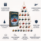 Calendrier de l'avent avions – 24 ornements en acrylique à suspendre, trois modèles
