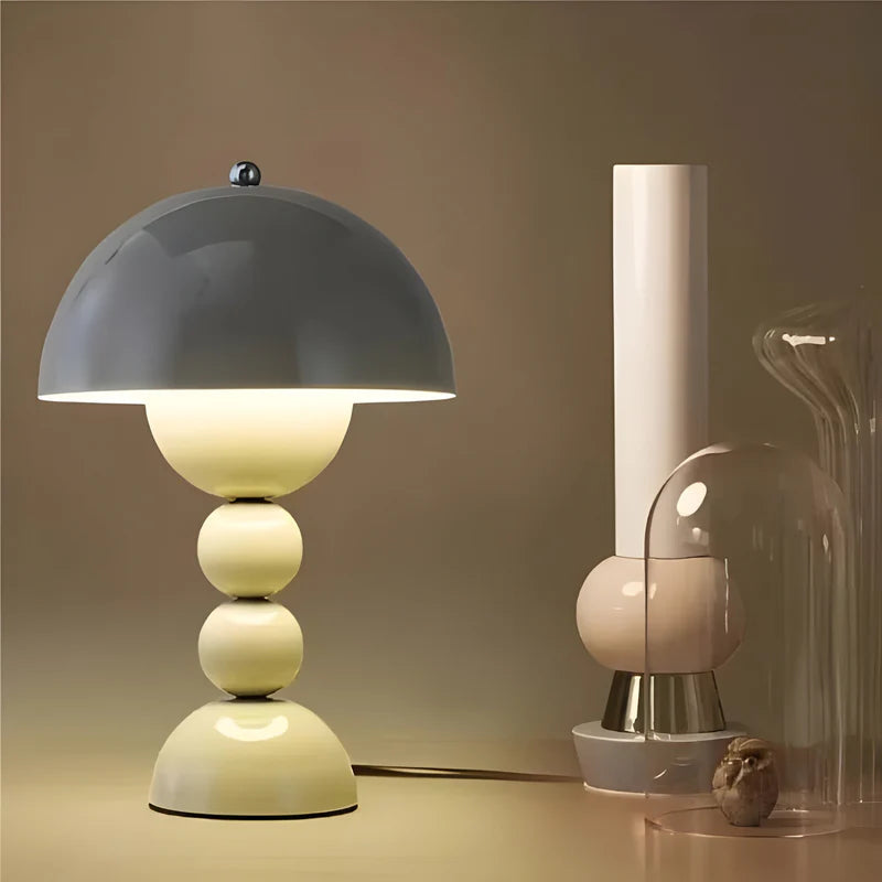 Lampe de table LED champignon – style scandinave, intensité variable