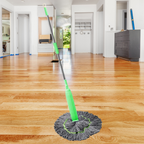Balai serpillière à essorage rotatif – frange microfibre, sans se baisser