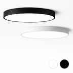Plafonnier LED rond et extra plat – diffuseur en verre dépoli, montage semi-encastré