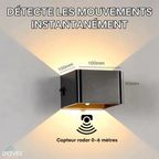 Applique murale extérieure sans fil – détecteur de mouvement et faisceau réglable