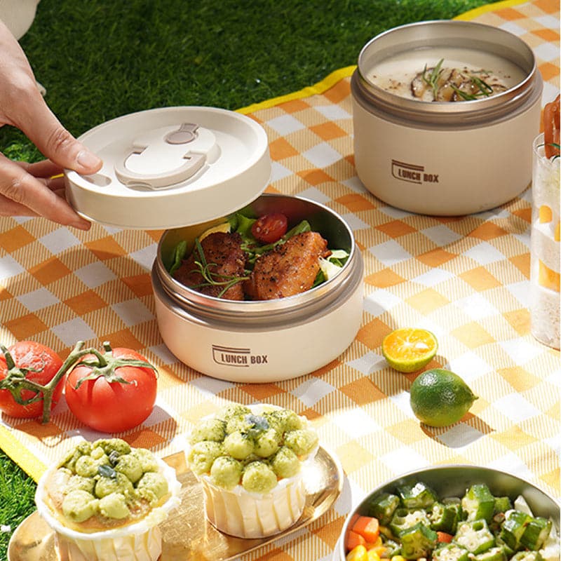 Lunch box isotherme en inox – double paroi et sac de transport