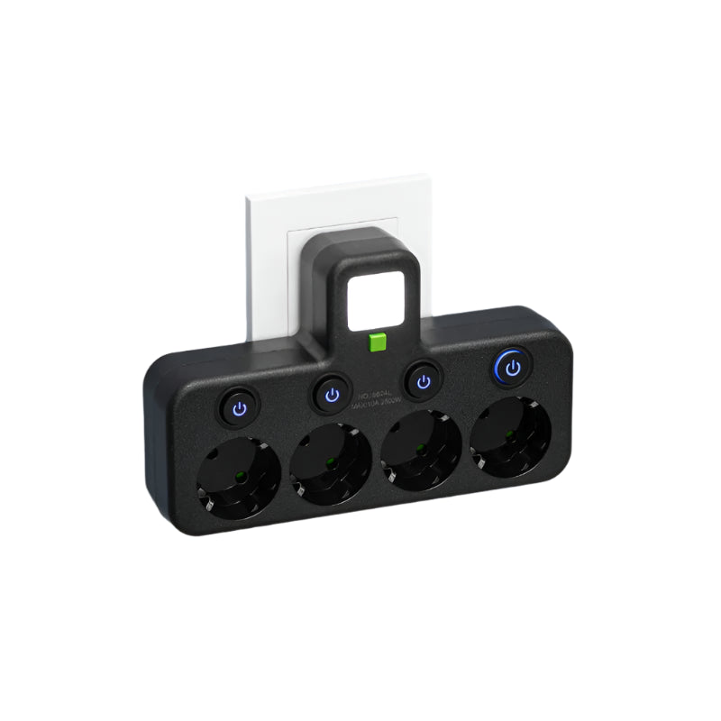Multiprise avec interrupteur – ports USB et USB-C, protection contre les surtensions