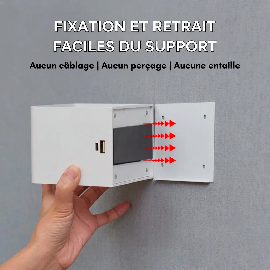 Applique murale extérieure sans fil – détecteur de mouvement et faisceau réglable