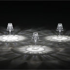 Lampe de table sans fil effet cristal – variateur tactile à trois intensités