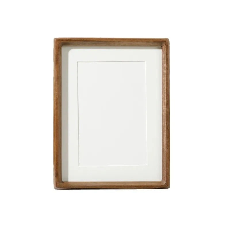 Cadre photo en bois à angles arrondis – à poser ou à suspendre, cinq formats