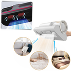 Aspirateur anti-acariens sans fil – lampe UV-C, brosse rotative et tapotement