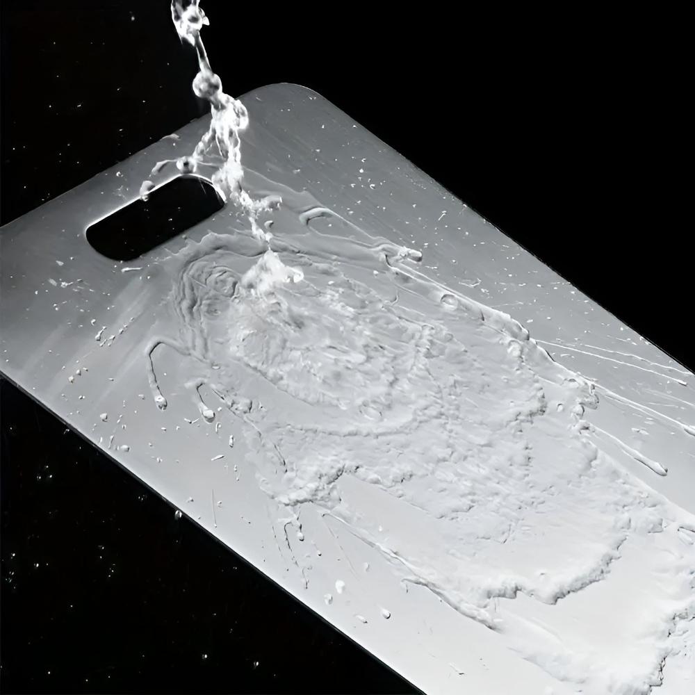 Planche à découper en inox – surface non poreuse et poignée intégrée
