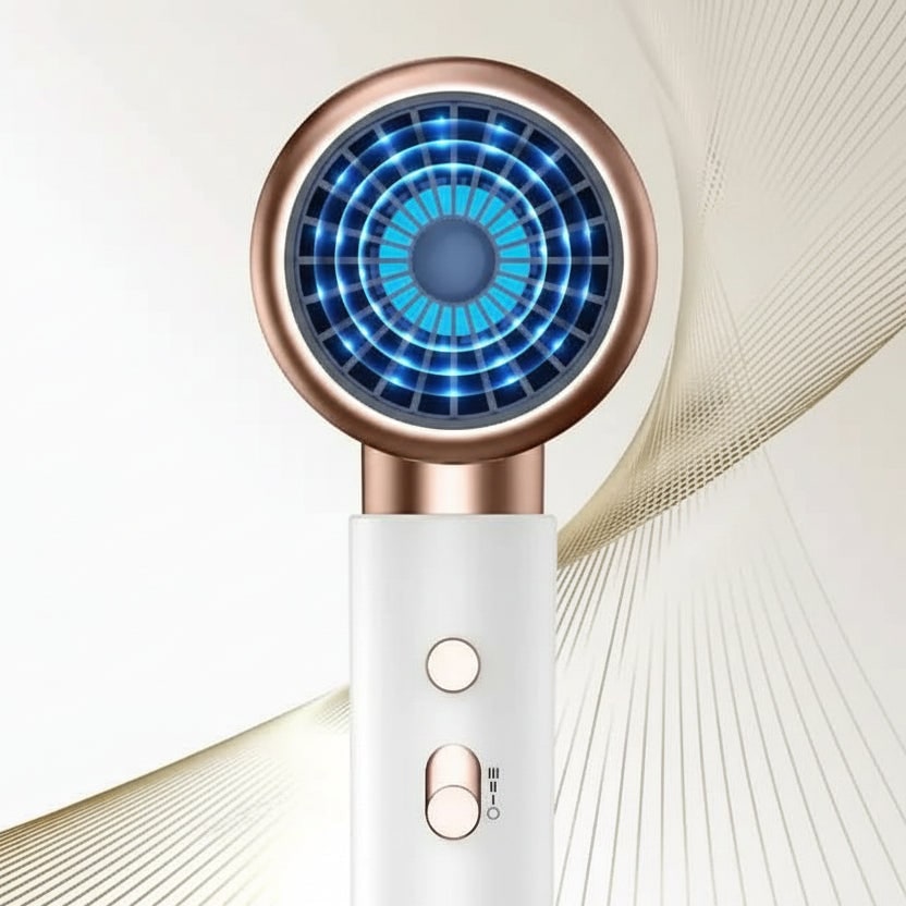 Sèche-cheveux ionique – embout concentrateur, air chaud et froid