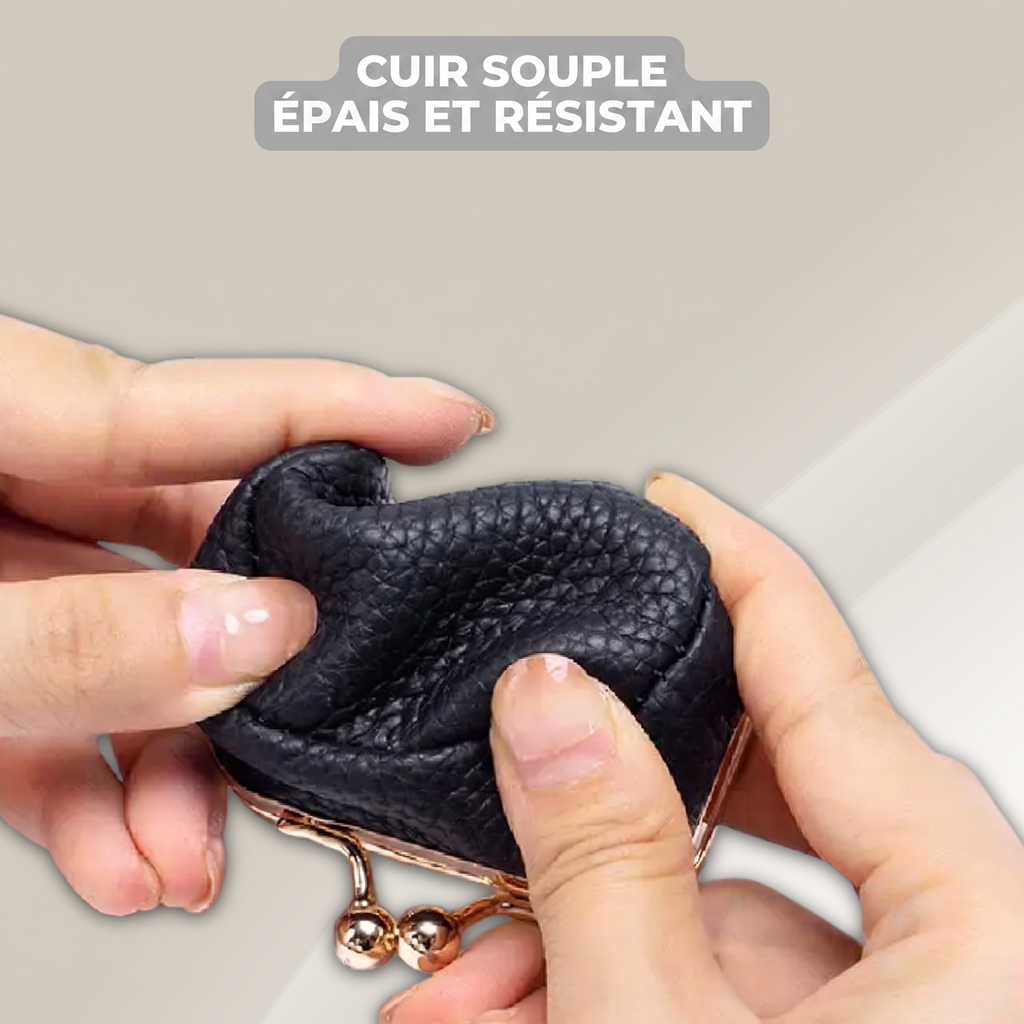 Boîte à bijoux de voyage – cuir grainé, fermoir à clip et intérieur compartimenté