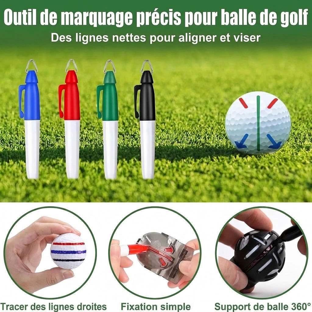 Calendrier de l'avent golf – 24 accessoires avec outil de traçage de balle