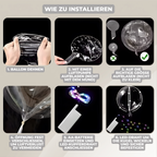 Ballon lumineux à LED transparent – lot de 5 avec guirlande blanc chaud, réutilisable