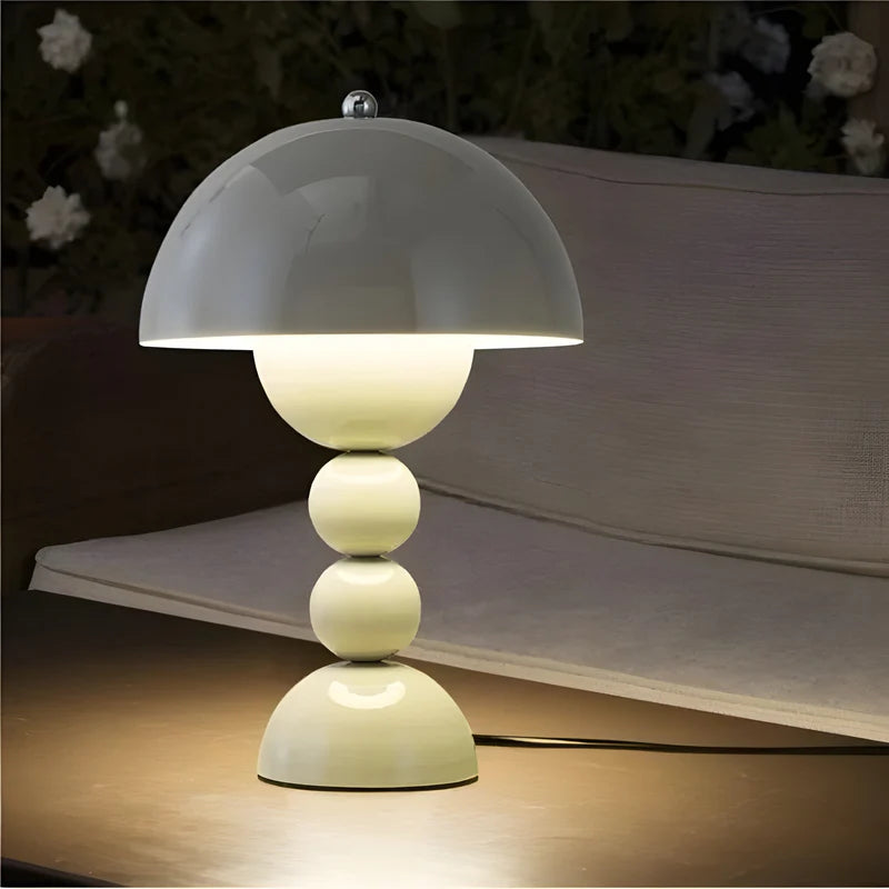 Lampe de table LED champignon – style scandinave, intensité variable