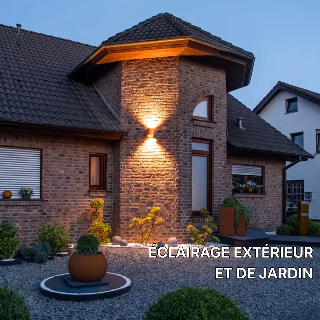 Applique murale extérieure sans fil – détecteur de mouvement et faisceau réglable