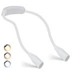Lampe de lecture tour de cou – trois couleurs de lumière, variateur, rechargeable par USB