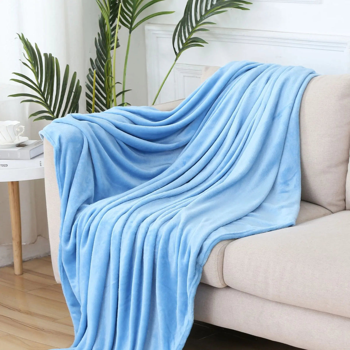 Plaid peluche ultra-doux – flanelle épaisse, canapé et lit