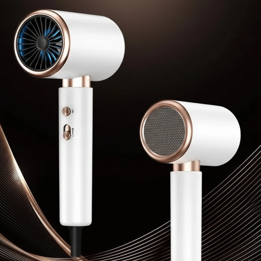 Sèche-cheveux ionique – embout concentrateur, air chaud et froid