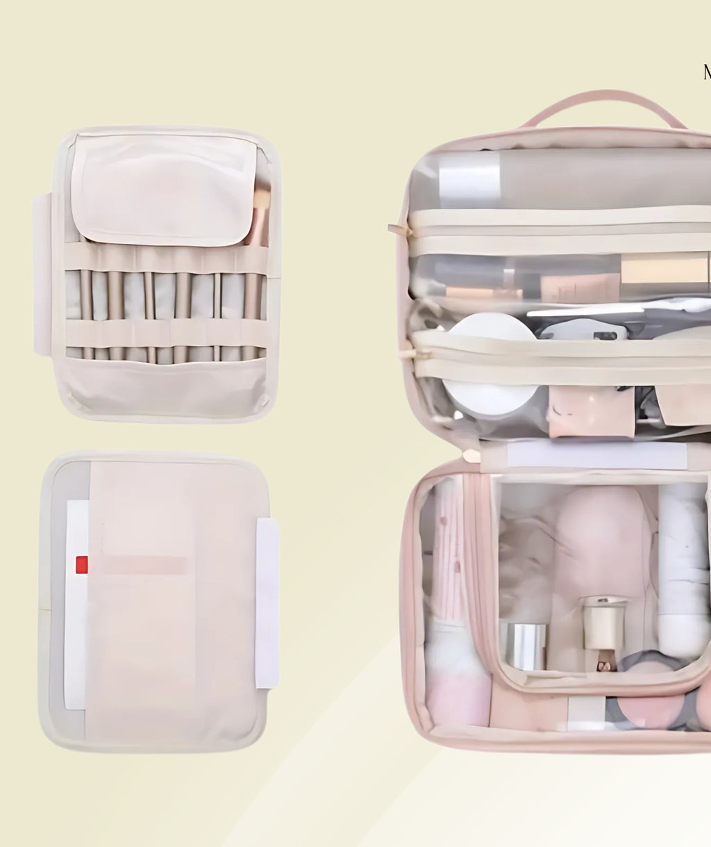 Vue d'ensemble des rangements de la trousse