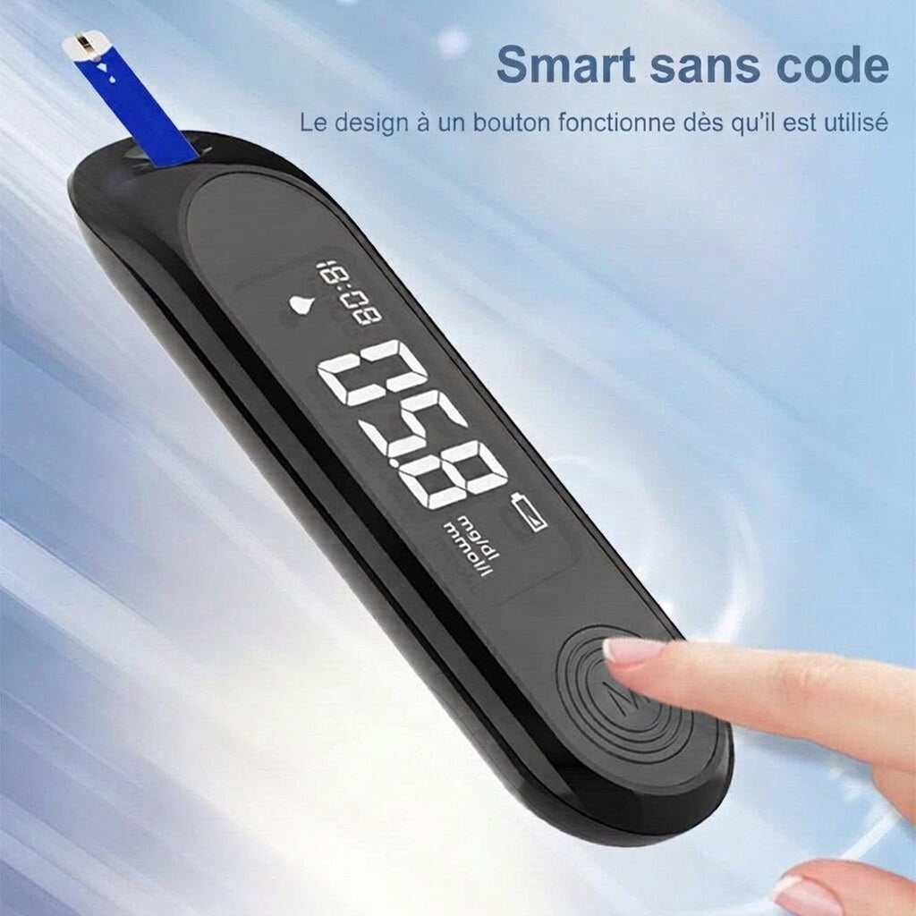 Glucomètre digital portable – écran LED