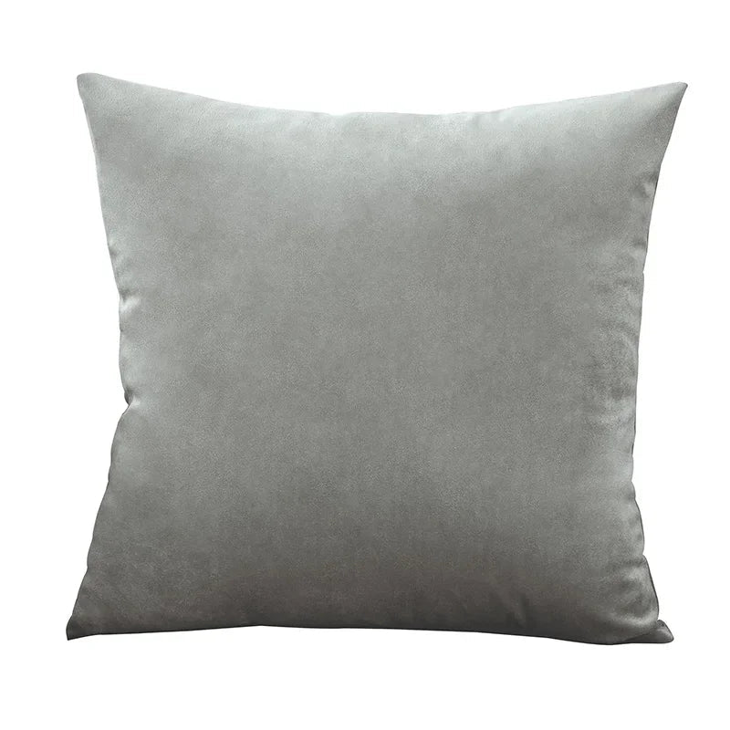 Housse de coussin en velours uni – fermeture invisible, huit coloris