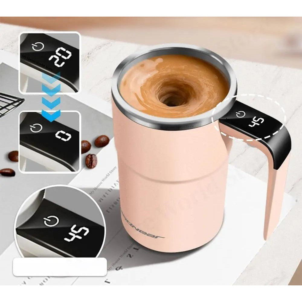 Mug mélangeur automatique – écran de température et batterie rechargeable