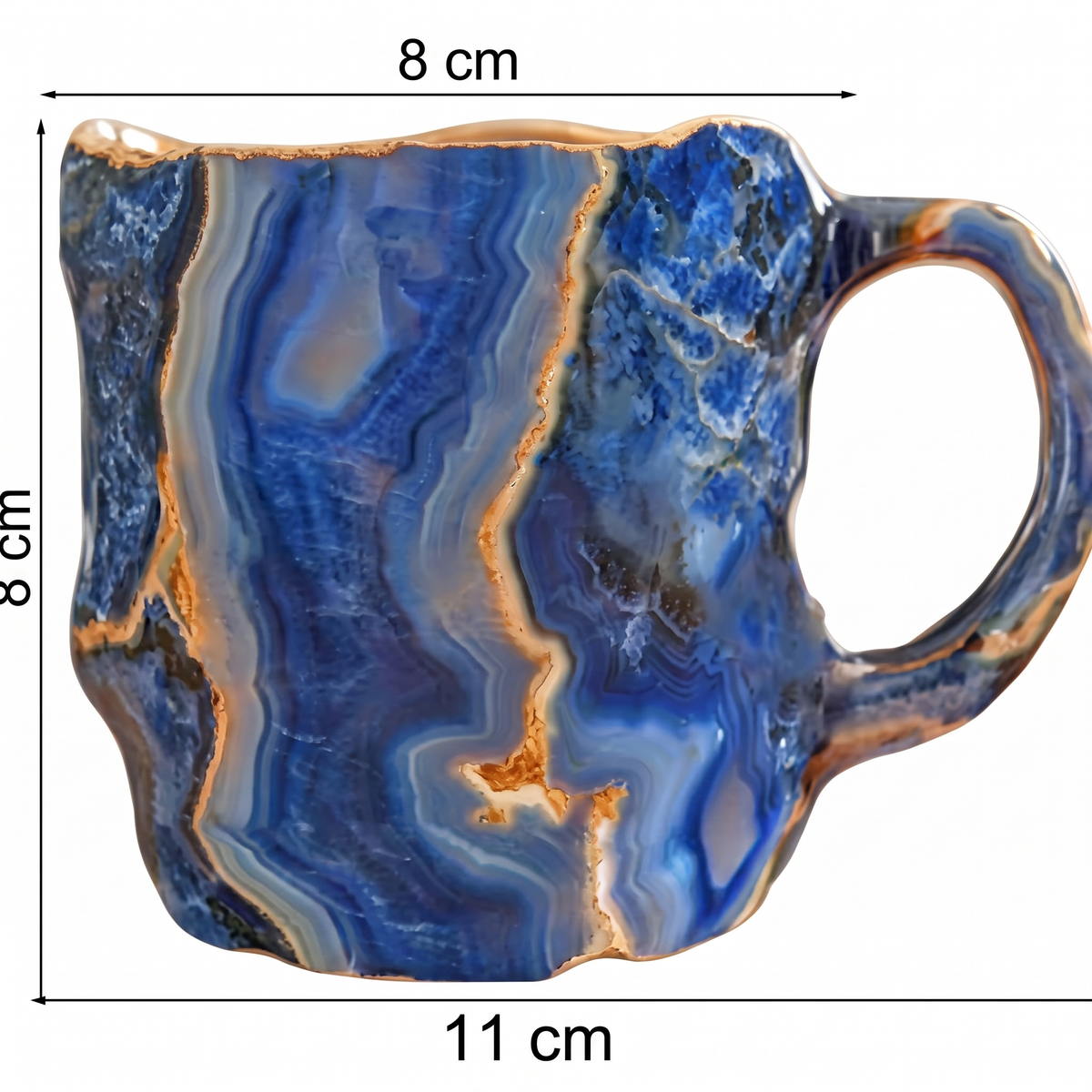 Tasse à café aspect minéral – façonnée à la main, isolante et passe au micro-ondes